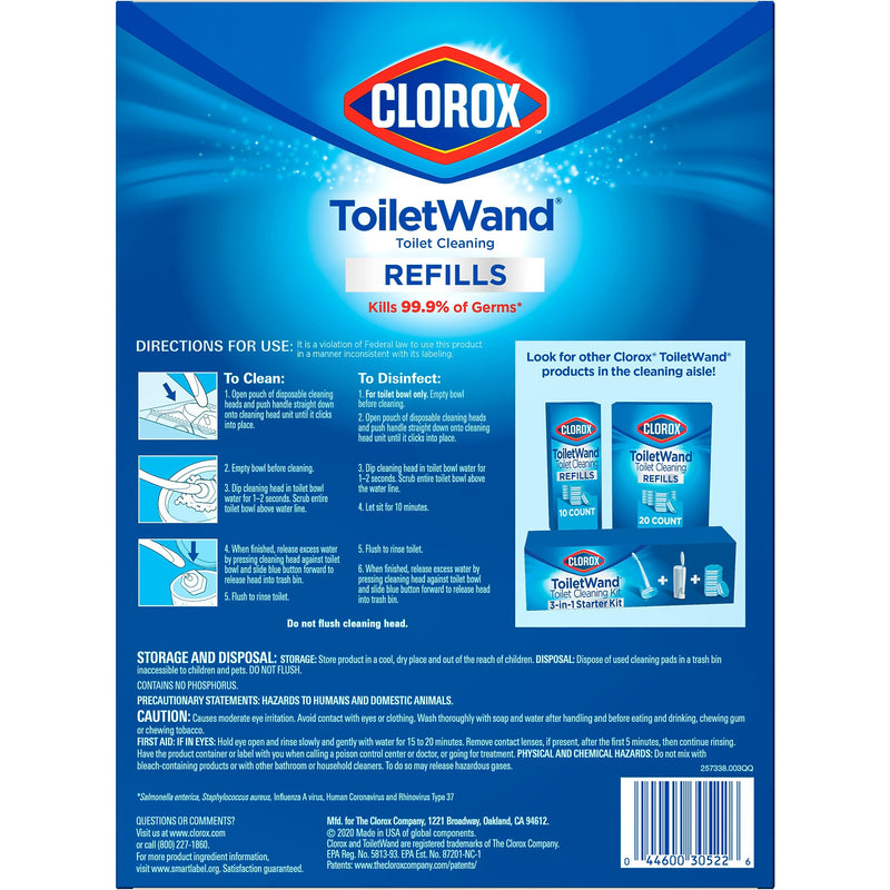 Clorox ToiletWand Disinfecting Refills, 20/Pack (31049)