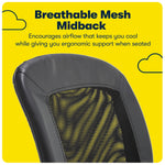 Serta Essentials Armless Ergonomic Bonded Leather/Mesh Swivel Task Chair, Black (48740)