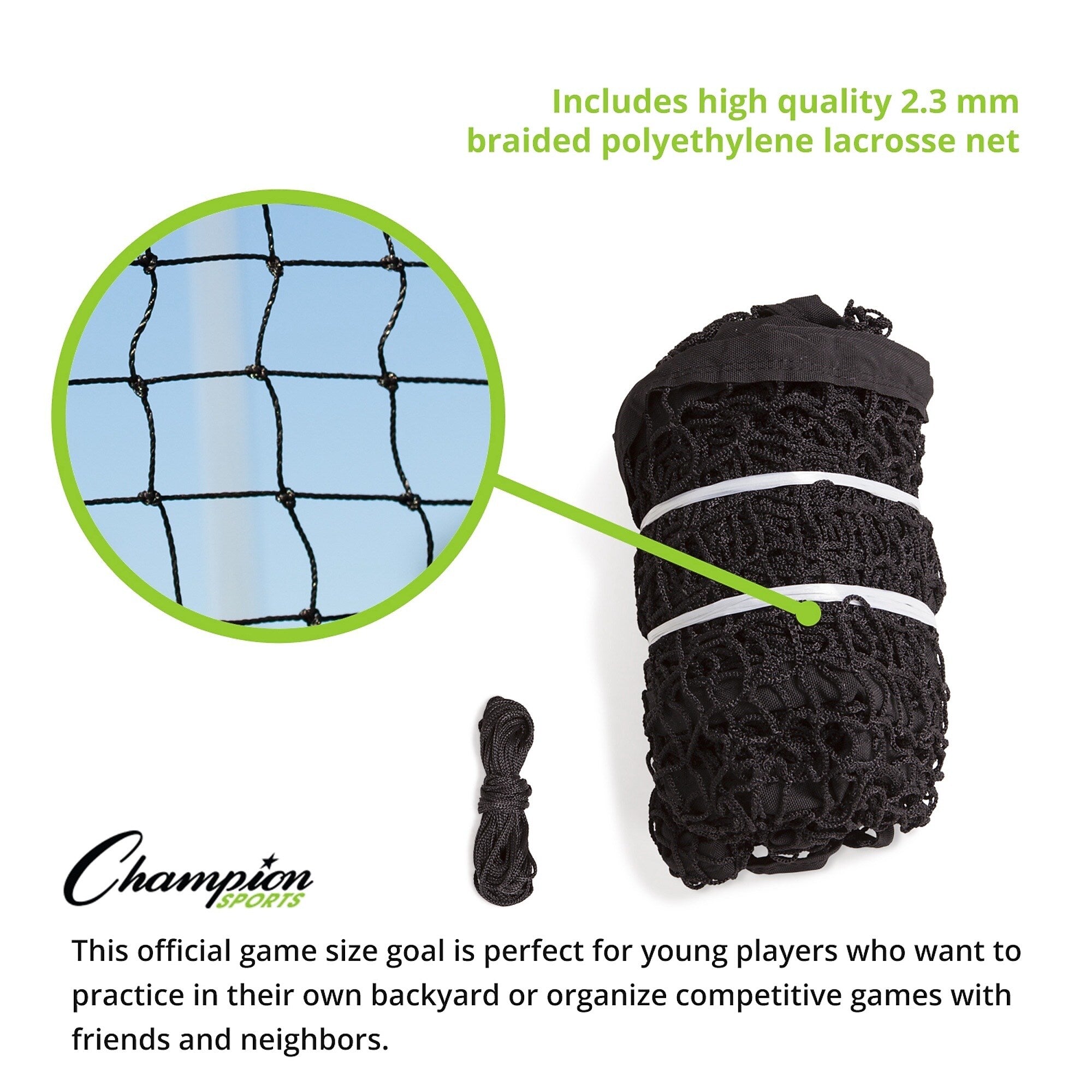 Champion Sports Backyard Lacrosse Goal & Net, Orange/Black (CHSLNGL)