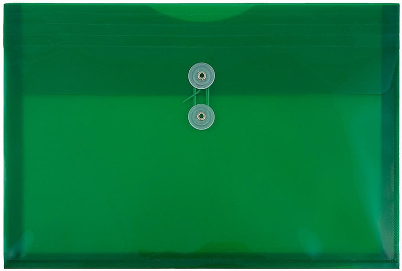 JAM Paper Premium Plastic Document File, 1 Pocket, Legal, Green, 3/Pack (219B1grx3)