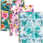Global Printed Products 1-Subject Notebooks, 8.5"x11", College Ruled, 120 Sheets, Floral, 3/Pack (GPP-0104-A)