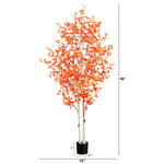 Nearly Natural 8' Autumn Birch Artificial Fall Tree (T4805)