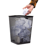 Mind Reader Metal Trash Can Without Lid, 5 Gallon, Black, 2/Pack (2SQUAGA-BLK)