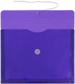 JAM Paper Premium Plastic Document File, Letter, Purple, 3/Pack (218B1PUX3)