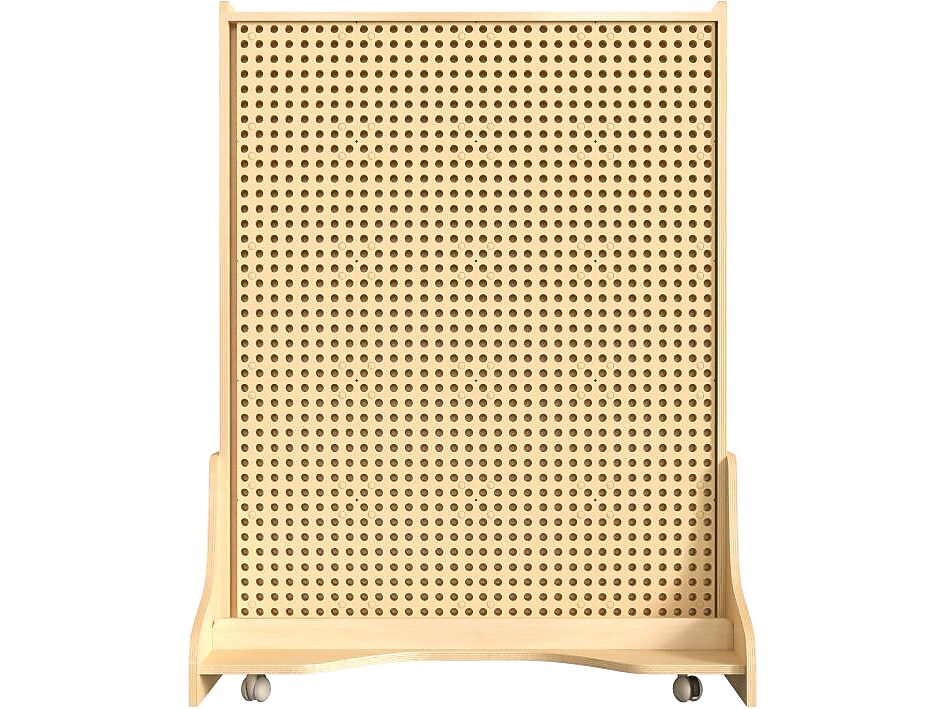 Flash Furniture Bright Beginnings Freestanding STEAM Wall Base with Peg Panels, Brown (MK-ME19936-GG)