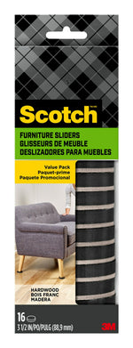 Scotch Furniture Sliders, Black/Beige, 16/Pack (SP674-NA)