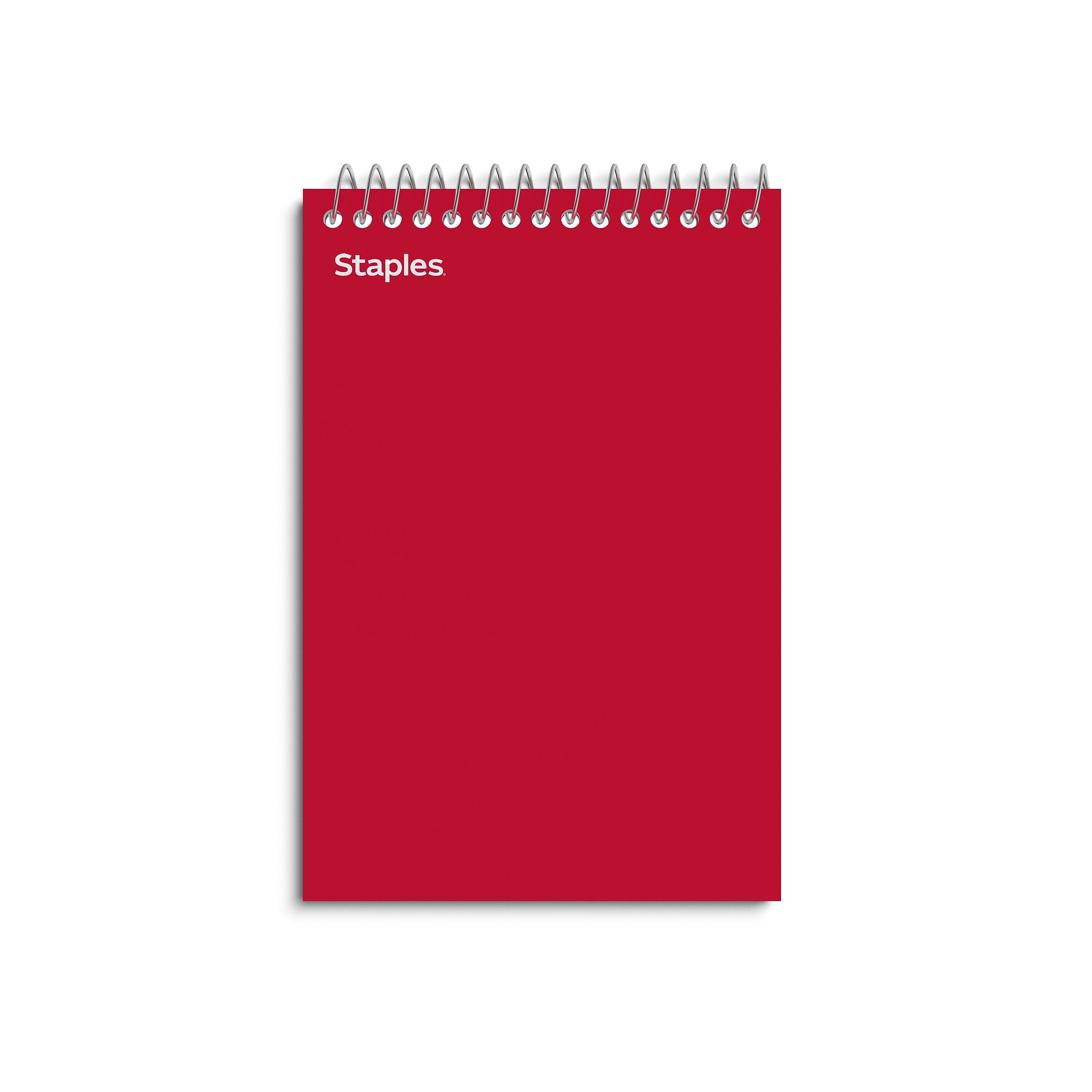 Staples Memo Pad, 4" x 6", College Ruled, Assorted Colors, 50 Sheets/Pad, 5 Pads/Pack (ST11494N)