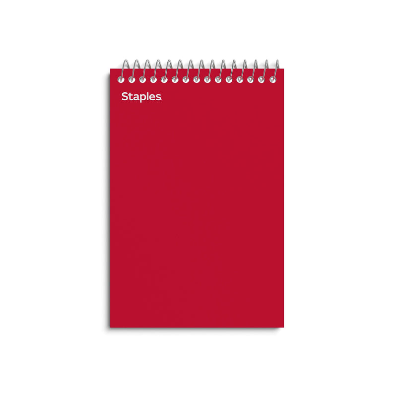 Staples Memo Pad, 4" x 6", College Ruled, Assorted Colors, 50 Sheets/Pad, 5 Pads/Pack (ST11494N)