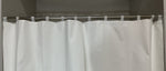 Gary Manufacturing  & Anti-Ligature 70" x 72" Vinyl Shower Curtains, Self Attaching Loops, White, 12/Case (STPSTDVL)