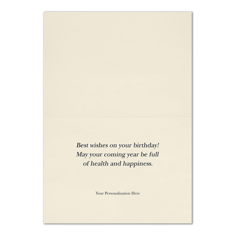 "Golden Birthday" Card w/ Gold Lined Ivory Taffeta Envelope, 50/BX