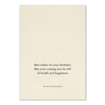 "Golden Birthday" Card w/ Gold Lined Ivory Taffeta Envelope, 250/BX