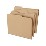 Staples 100% Recycled File Folder, 1/3-Cut Tab, Letter Size, Kraft, 100/Box (ST756044-CC)