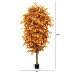 Nearly Natural 9' Autumn Ficus Artificial Fall Tree (T4768)