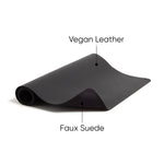 Smead Small Vegan Leather Anti-Slip Desk Pad, 23.6" x 13.7", Charcoal (SMD64838)