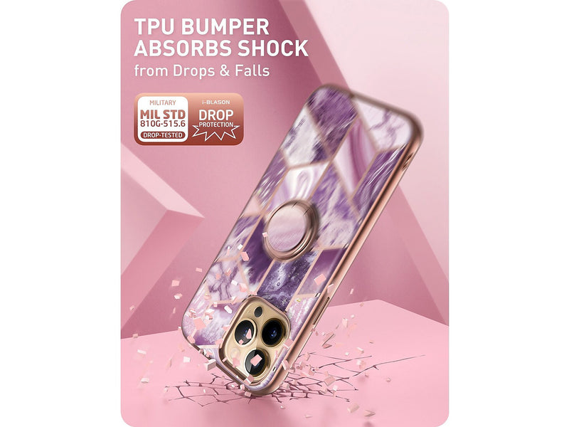 i-Blason Cosmo Marble Purple Snap Case for iPhone 13 Pro Max (iPhone2021-6.7-CosSnap-Ameth)