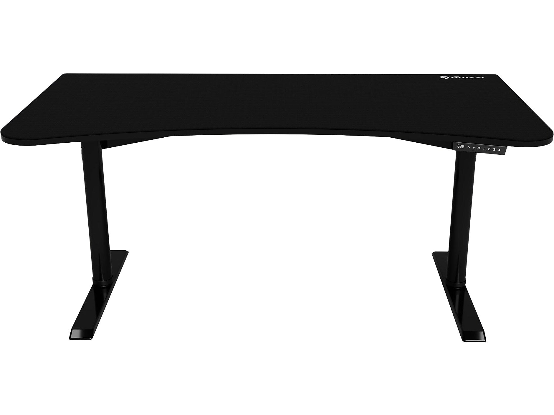 Arozzi Arena Moto 63"W Curved 29-46"H Adjustable Standing Gaming Desk, Black (AZ-ARENA-MOTO)