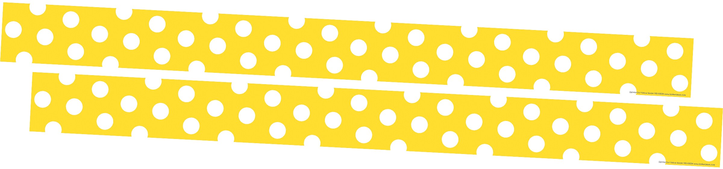 Barker Creek Double-Sided Border, 35" x 3", Dot to Dot Lemon, 24/Pack (4440)