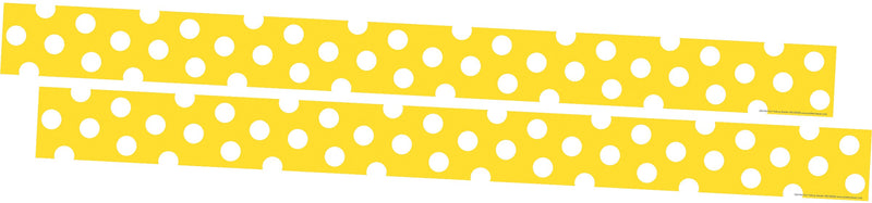Barker Creek Double-Sided Border, 35" x 3", Dot to Dot Lemon, 24/Pack (4440)