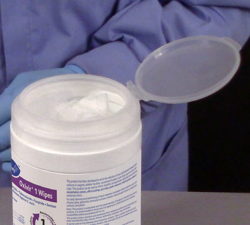 Diversey Oxivir 1 Disinfecting Wipes, 160 Wipes/Container, 12/Carton (100850923)