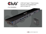 Club 3D Triple Display Charging Docking Station with 65W Power Supply (CSV-1564W65)