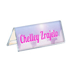 Azar Nameplate Holder, 11" x 4.25", Horizontal, Table Top, Clear, Acrylic, 10/Pack (192810)