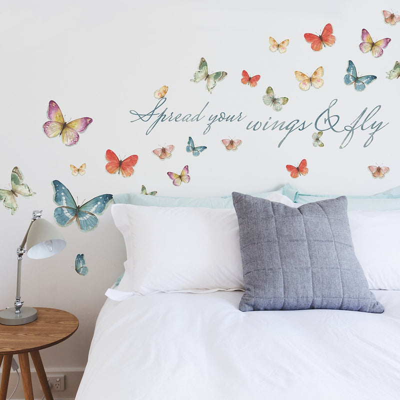 York Wallcoverings Lisa Audit Butterfly Quote Wall Decals (RMK3263SCS)
