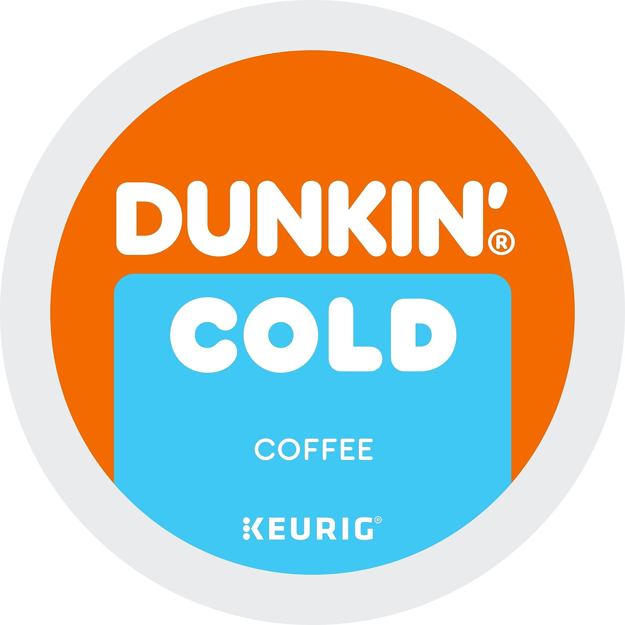 Dunkin' Cold Iced Coffee Keurig® K-Cup® Pods, Medium Dark Roast, 88/Carton (5000369251CT)
