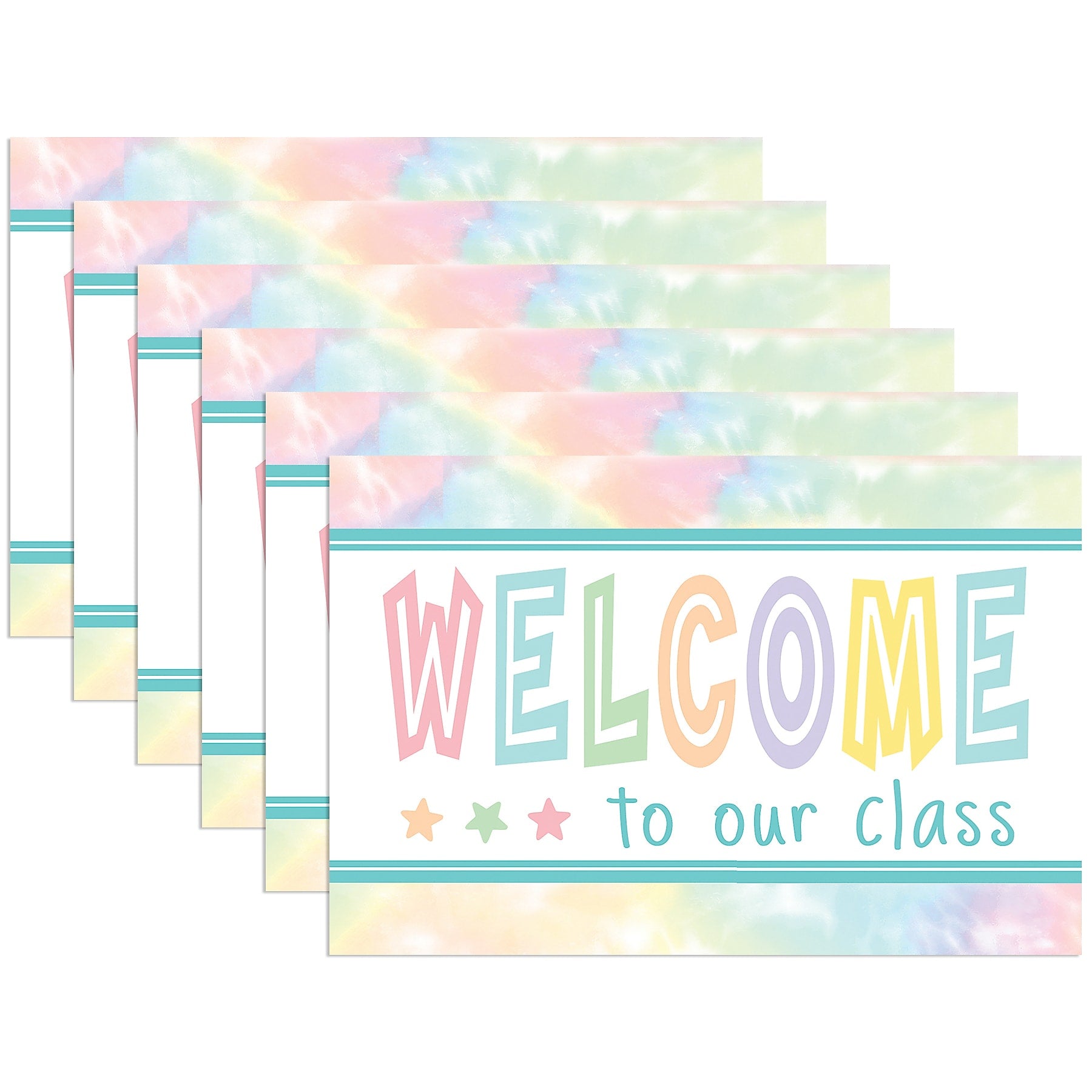 Teacher Created Resources Pastel Pop Welcome Postcards, 30/Pack, 6 Packs/Bundle (TCR8434-6)