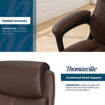 Thomasville Danvers Ergonomic Polyurethane Big & Tall Chair, 400 lb. Capacity, Dark Walnut Brown (52403-DBRN)