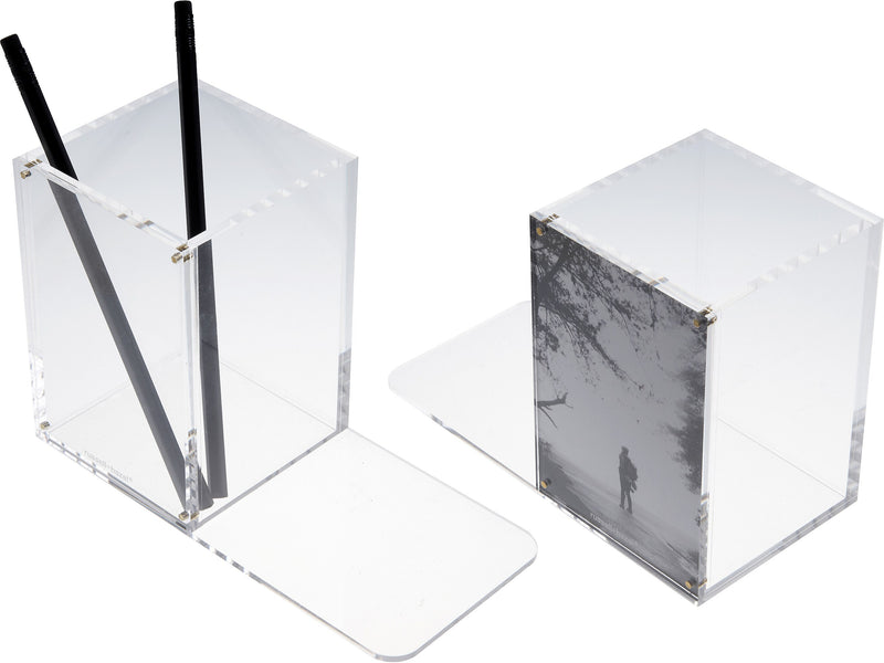 Russell+Hazel Acrylic Bookend, 5.15"H, Clear, 2/Set (49793)
