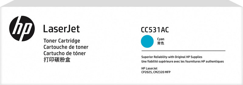 HP 304AC Cyan Standard Yield Toner Cartridge, Prints Up to 2,800 Pages (CC531AC)