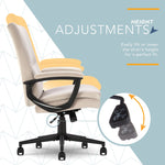Click365 Ergonomic Velvet Swivel Executive Chair, Taupe (CCHR10024D)
