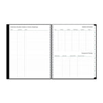 2025-2026 Blue Sky 8.5" x 11" Academic Year Weekly & Monthly Planner, Plastic Cover, Solid Black (134433-A26)