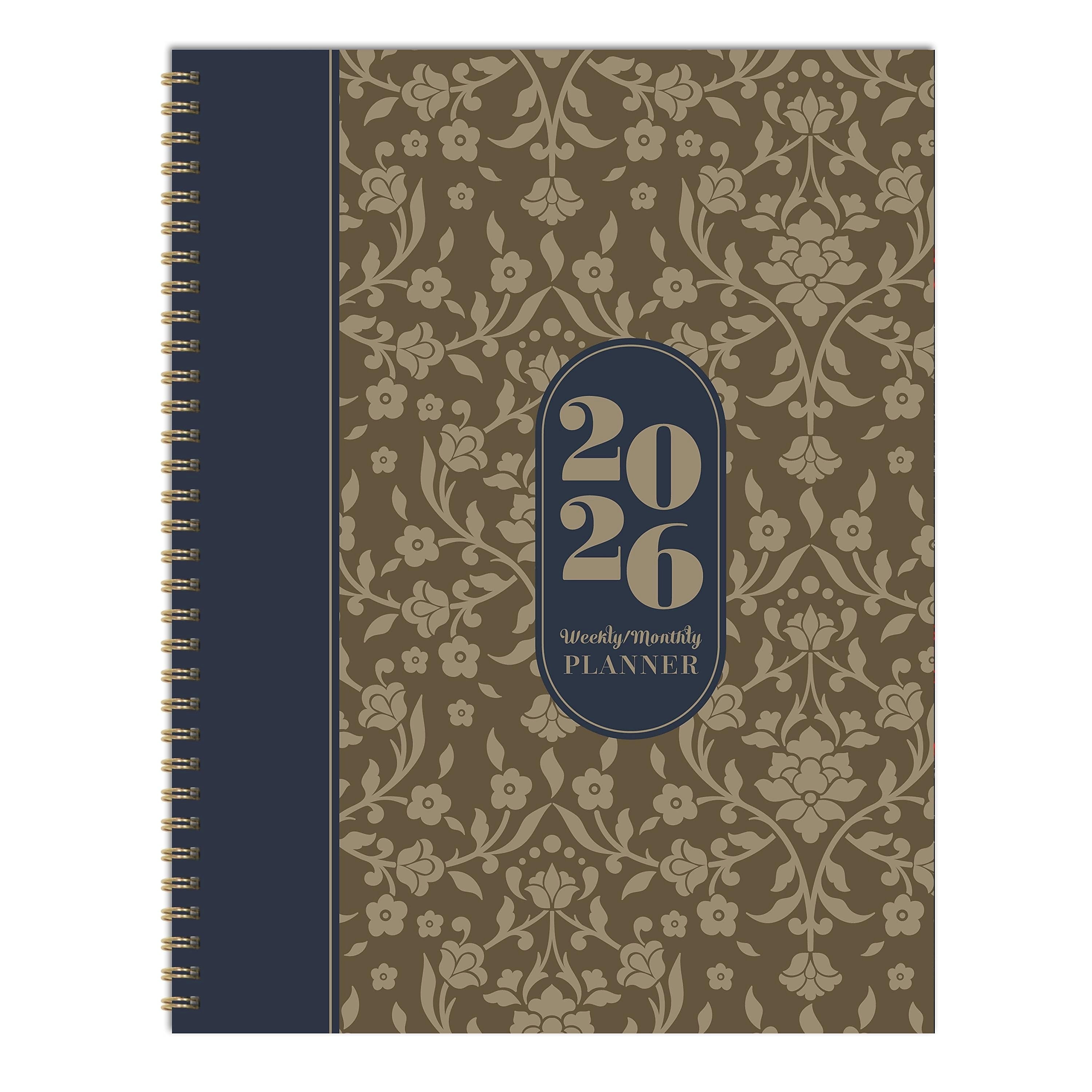 2026 TF Publishing Bonjour Book of Blooms 9" x 11" Weekly & Monthly, Paperboard Cover, Multicolored (26-9718)