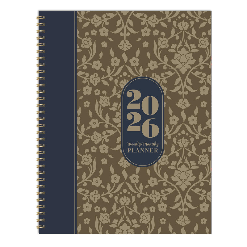 2026 TF Publishing Bonjour Book of Blooms 9" x 11" Weekly & Monthly, Paperboard Cover, Multicolored (26-9718)