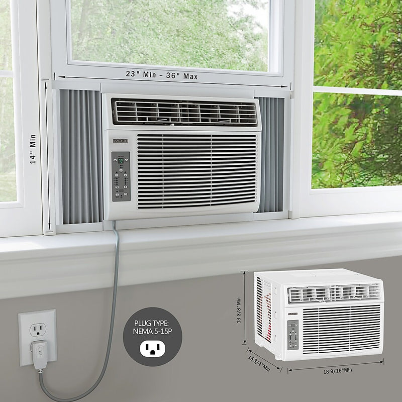 Durastar 115-Volt 8000 BTU 8000 (BTU DOE) Window Air Conditioner with Remote, White (DRWAC081XNA1)