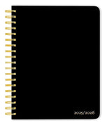 2025-2026 Plato Black Solid 6" x 7.75" Academic Year Weekly Planner, Black (9798330700073)