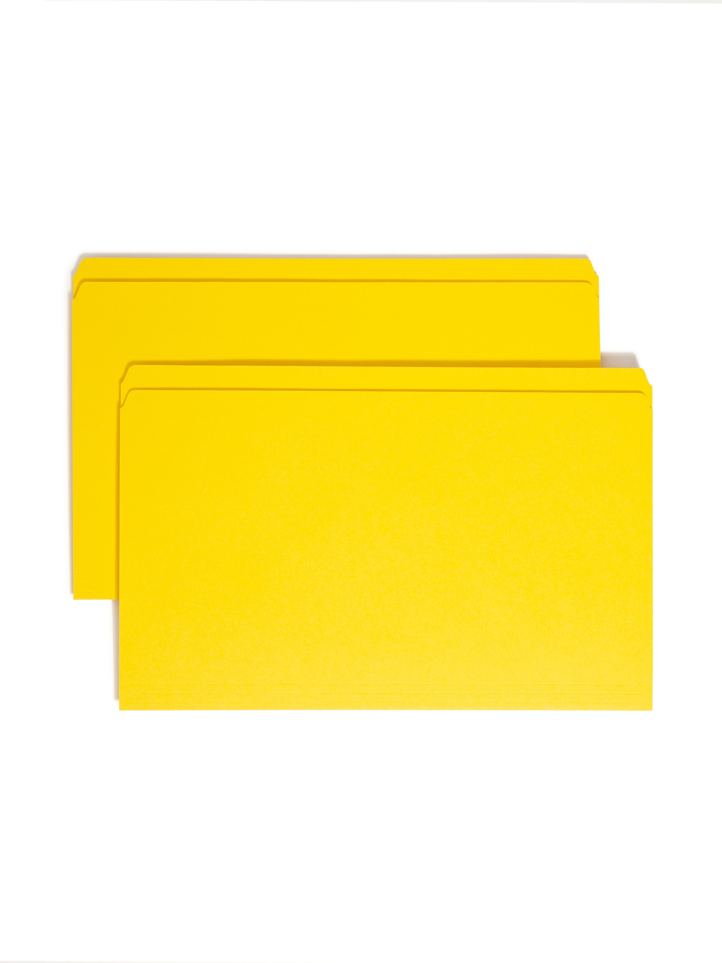 Smead File Folder, Reinforced Straight-Cut Tab, Legal Size, Yellow, 100 per Box  (17910)