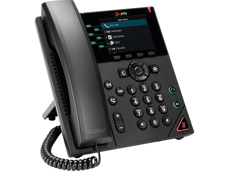 Poly VVX 350 6-Line VOIP Phone, Black (89B69AA#ABA)