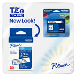 Brother P-touch Laminated Label Tape, 1/2" x 26.2', Black on White, 2/pack (TZe2312PK)