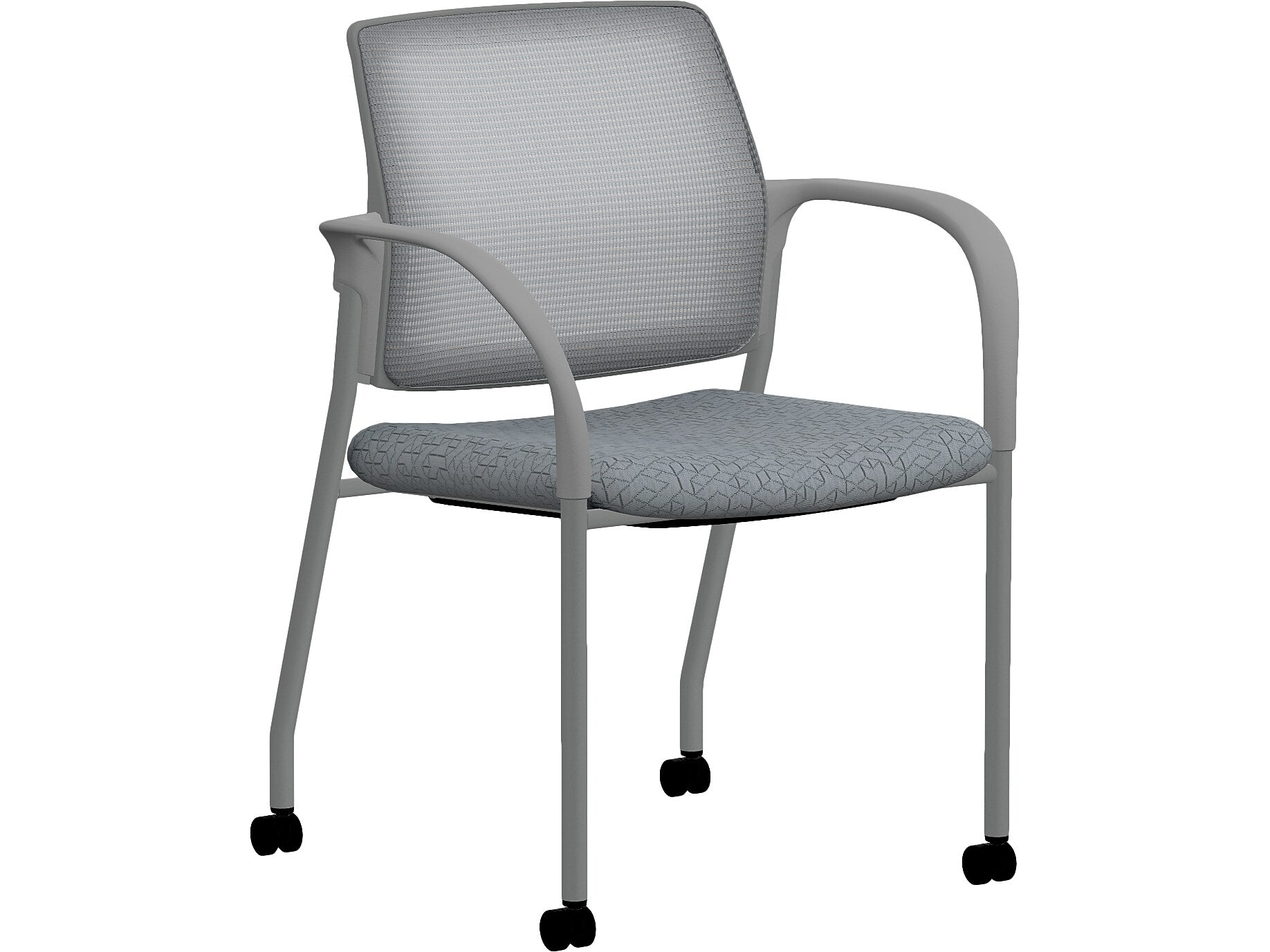 HON Ignition Fabric/Mesh Multipurpose Stacking Chair, Basalt/Silver (HIGS6.F.H.IF.APX25.PR8T)