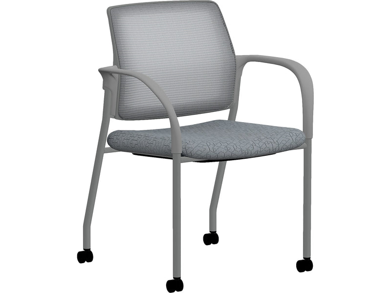 HON Ignition Fabric/Mesh Multipurpose Stacking Chair, Basalt/Silver (HIGS6.F.H.IF.APX25.PR8T)