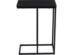 Household Essentials Jamestown 10.25"W x 17.75"D Laminate End Table, Black Oak/Black (8113-1)