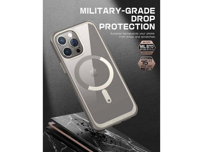 SUPCASE Unicorn Beetle Slim MagSafe Phone Case for iPhone 15 Pro, Gray (SUP-iPhone2023Pro-6.1-UBMag-Gray)