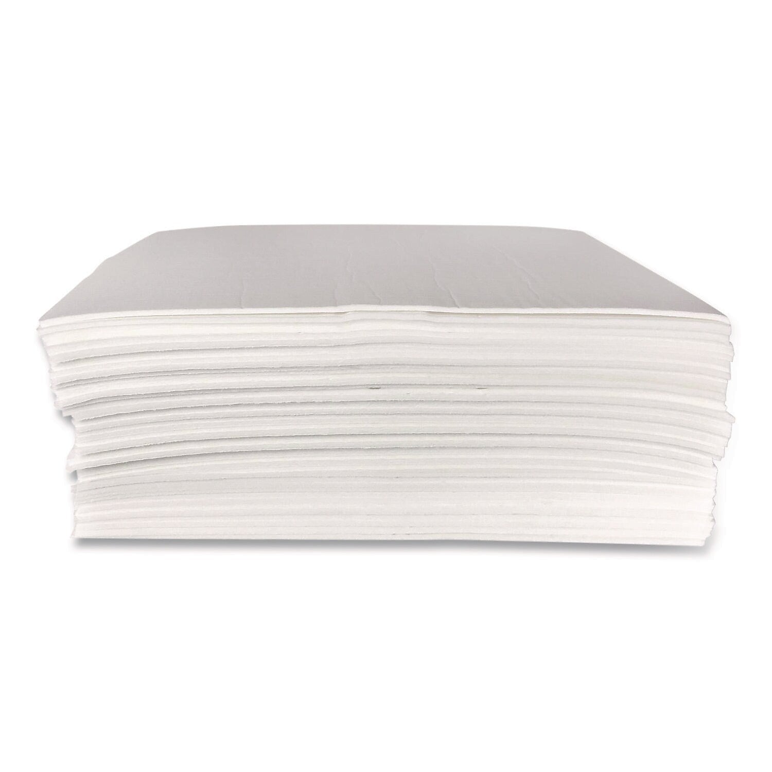 Quick Dam Mighty Mat Multipurpose Sorbent Pads, 16" x 18", Up to 9 Gallons, 50/Box (PUCH50)