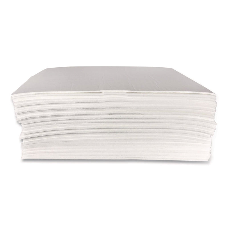 Quick Dam Mighty Mat Multipurpose Sorbent Pads, 16" x 18", Up to 9 Gallons, 50/Box (PUCH50)