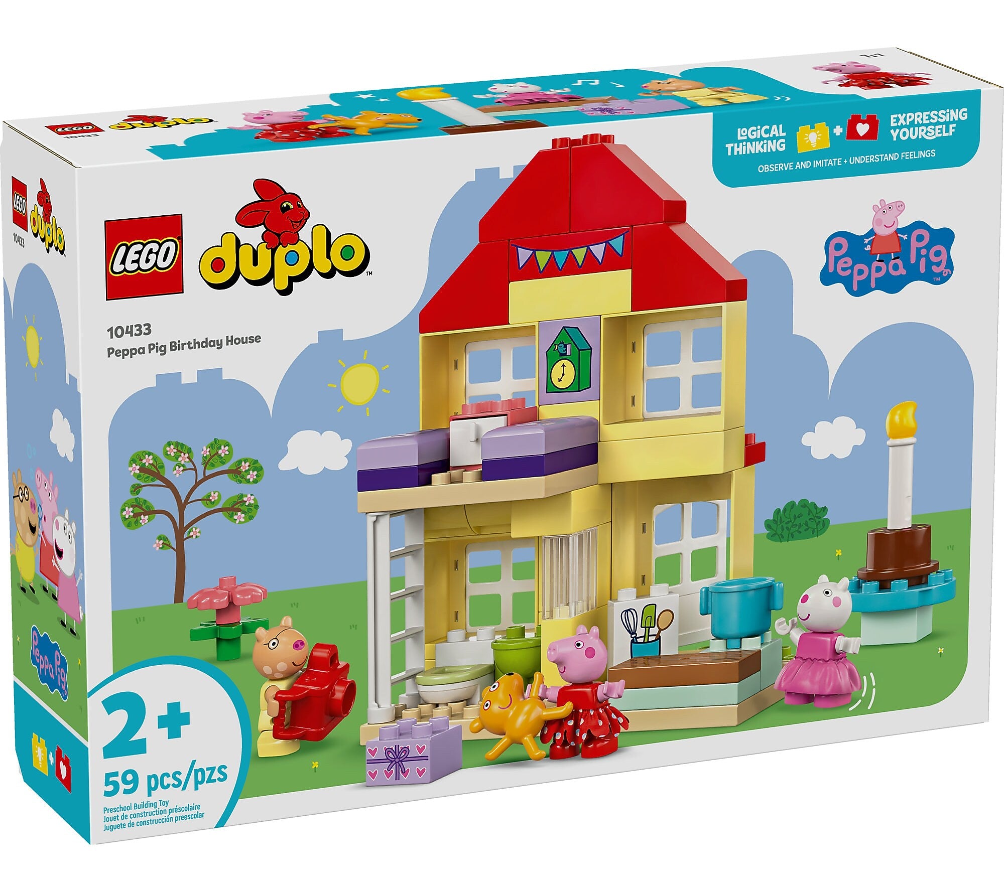 LEGO DUPLO Peppa Pig Peppa Pig Birthday House, 59 Pieces (10433)