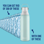 Brita Stainless Steel Filtered Water Bottle, 20 oz., Glacier (36448)