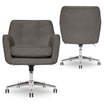 Serta Style Ashland Bonded Leather Swivel Computer and Desk Chair, Gray (47140G)