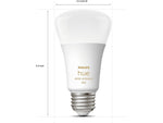 Philips Hue 60W Equivalent A19 LED Smart Light Bulb, Warm White, 2/Pack (548560)
